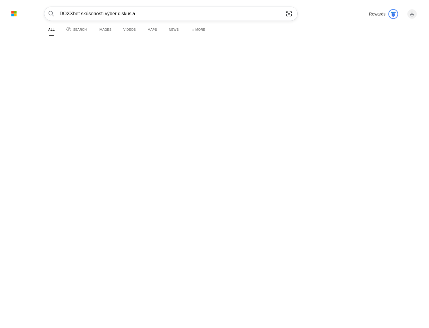 Výsledky vyhľadávania k skúsenostiam a výberom pri značke DOXXbet